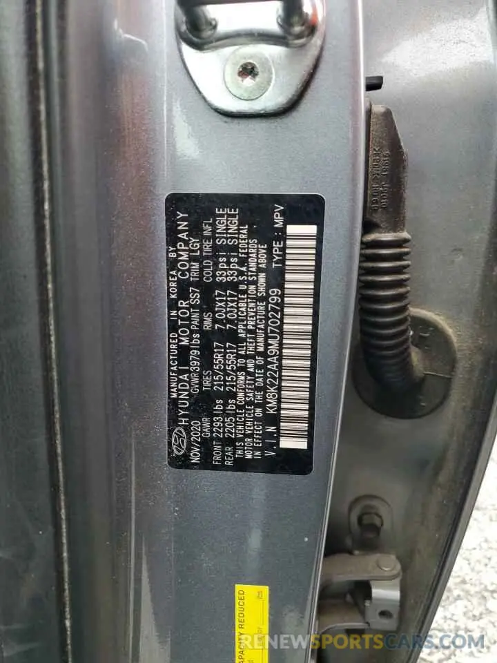 13 Photograph of a damaged car KM8K22AA9MU702799 HYUNDAI KONA 2021