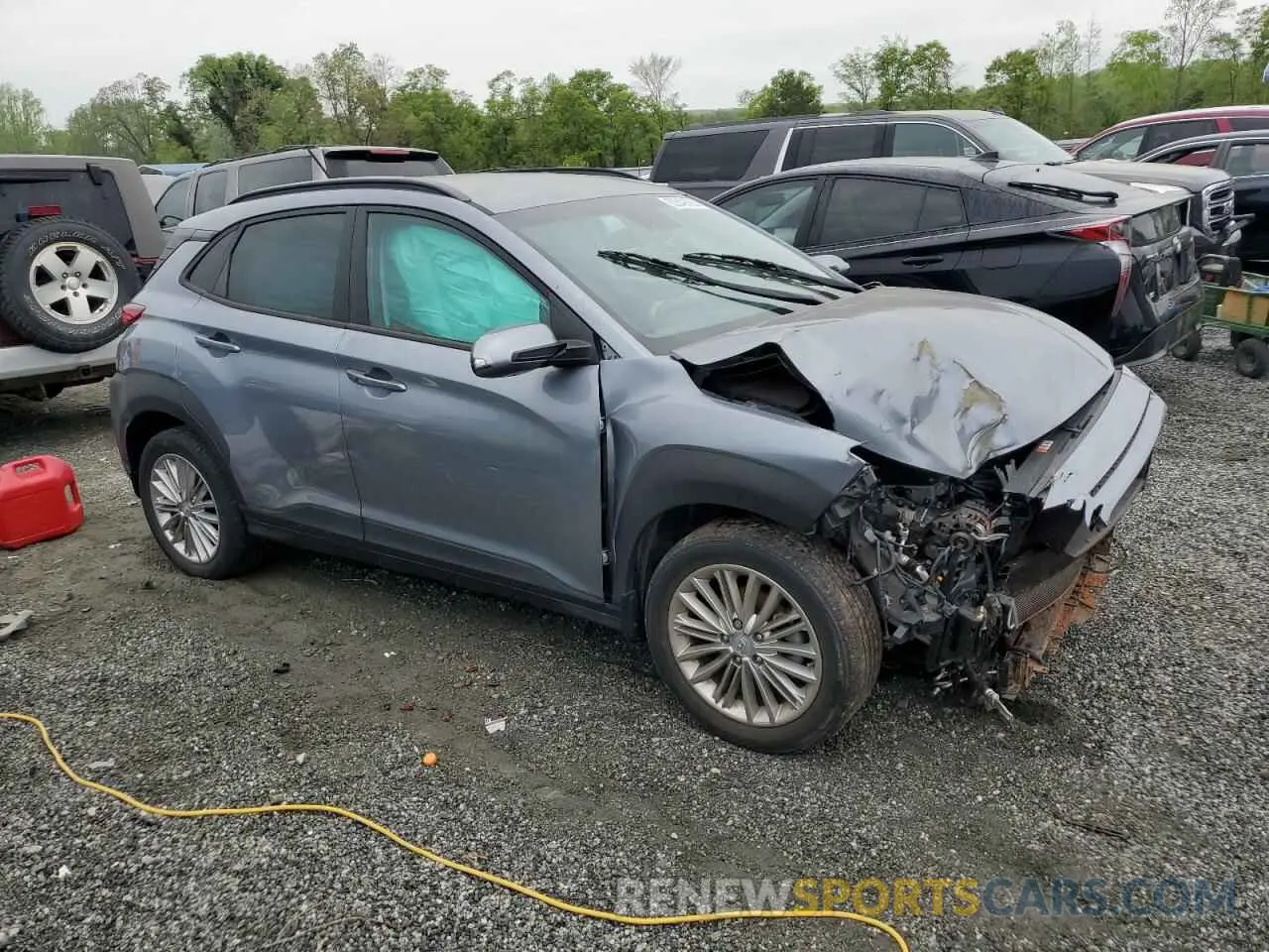 4 Photograph of a damaged car KM8K22AA9MU702799 HYUNDAI KONA 2021
