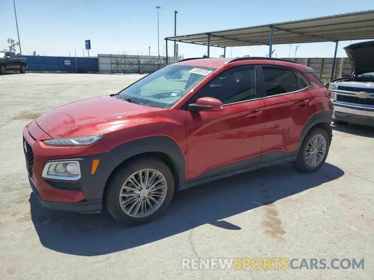 1 Photograph of a damaged car KM8K22AA9MU747662 HYUNDAI KONA 2021