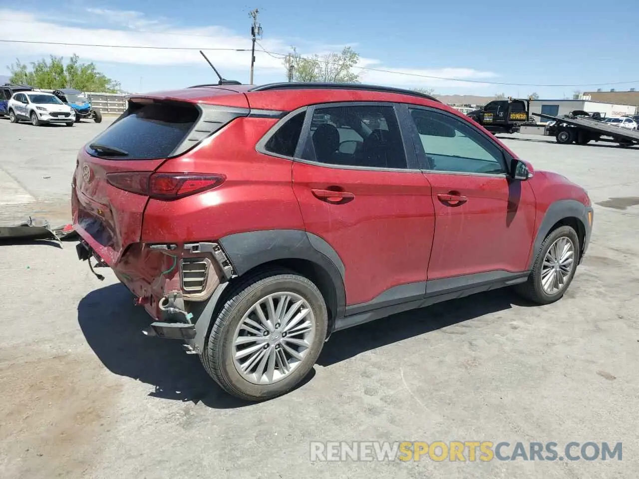 3 Photograph of a damaged car KM8K22AA9MU747662 HYUNDAI KONA 2021