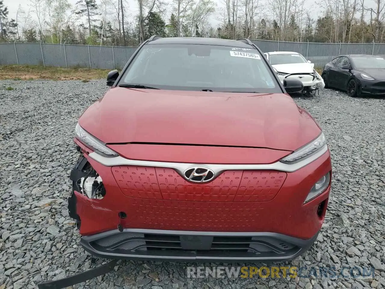 5 Photograph of a damaged car KM8K23AG4MU112990 HYUNDAI KONA 2021