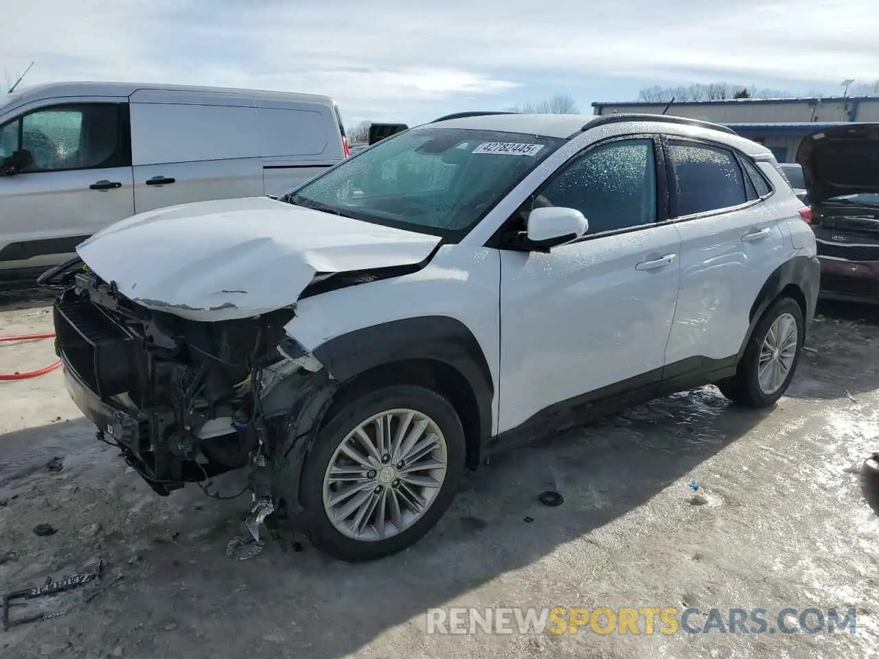 1 Photograph of a damaged car KM8K2CAA6MU602858 HYUNDAI KONA 2021