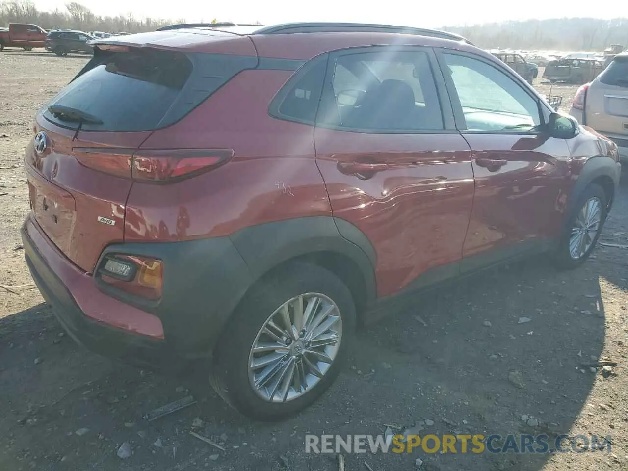 3 Photograph of a damaged car KM8K2CAA7MU649753 HYUNDAI KONA 2021