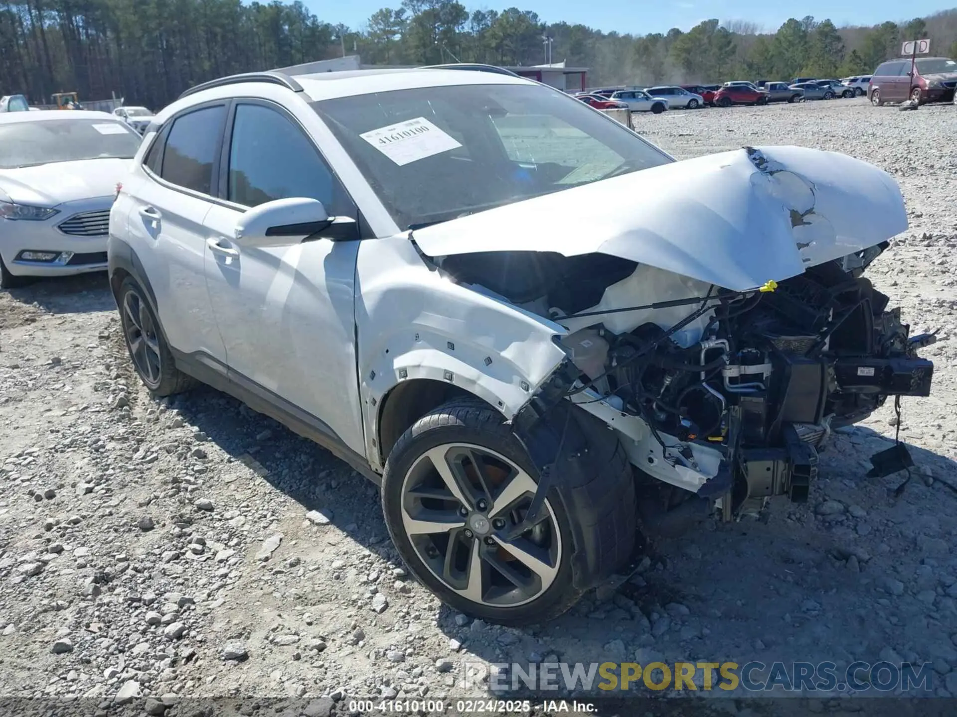 1 Photograph of a damaged car KM8K33A59MU731645 HYUNDAI KONA 2021