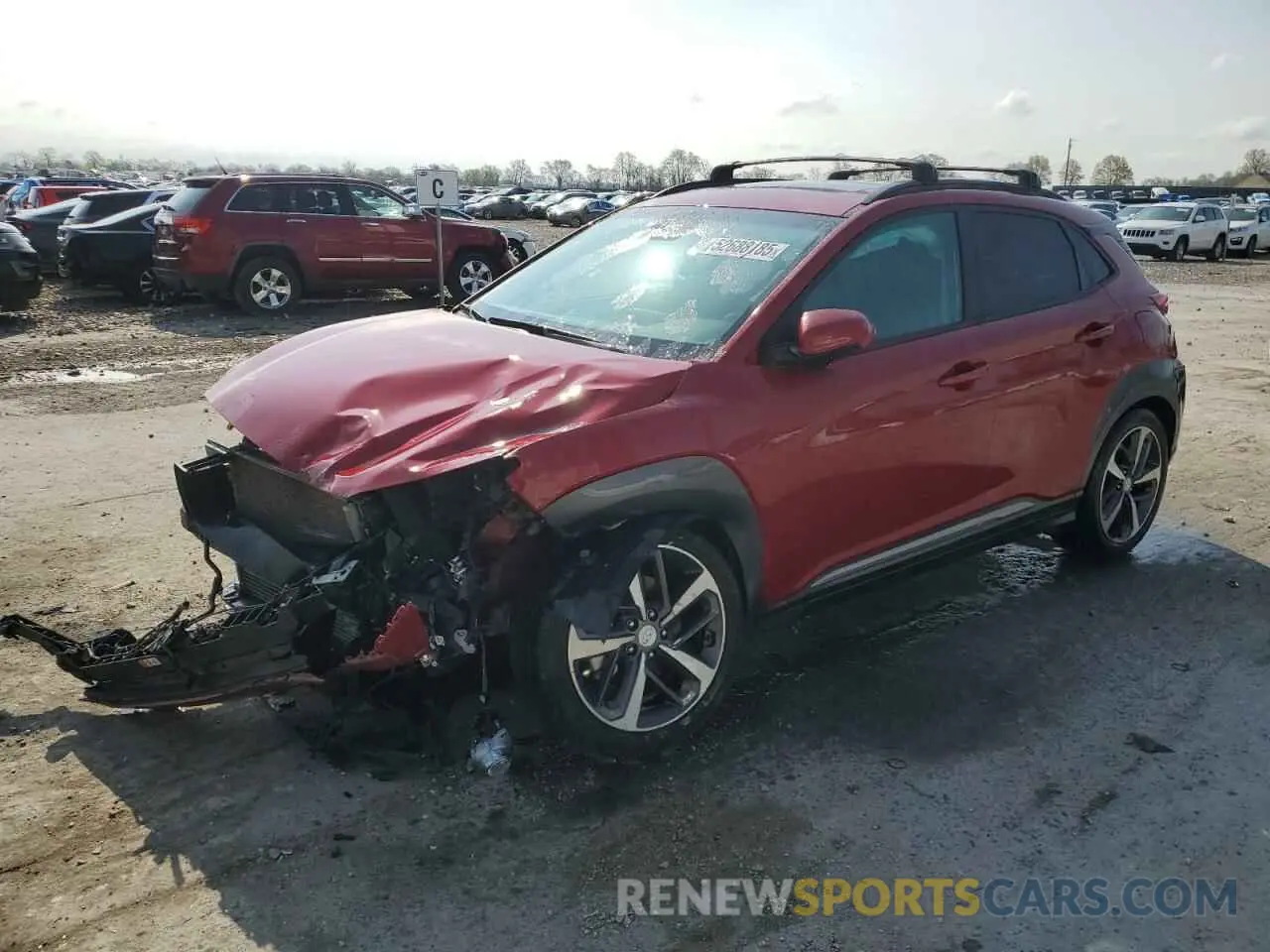 1 Photograph of a damaged car KM8K33A5XMU614611 HYUNDAI KONA 2021