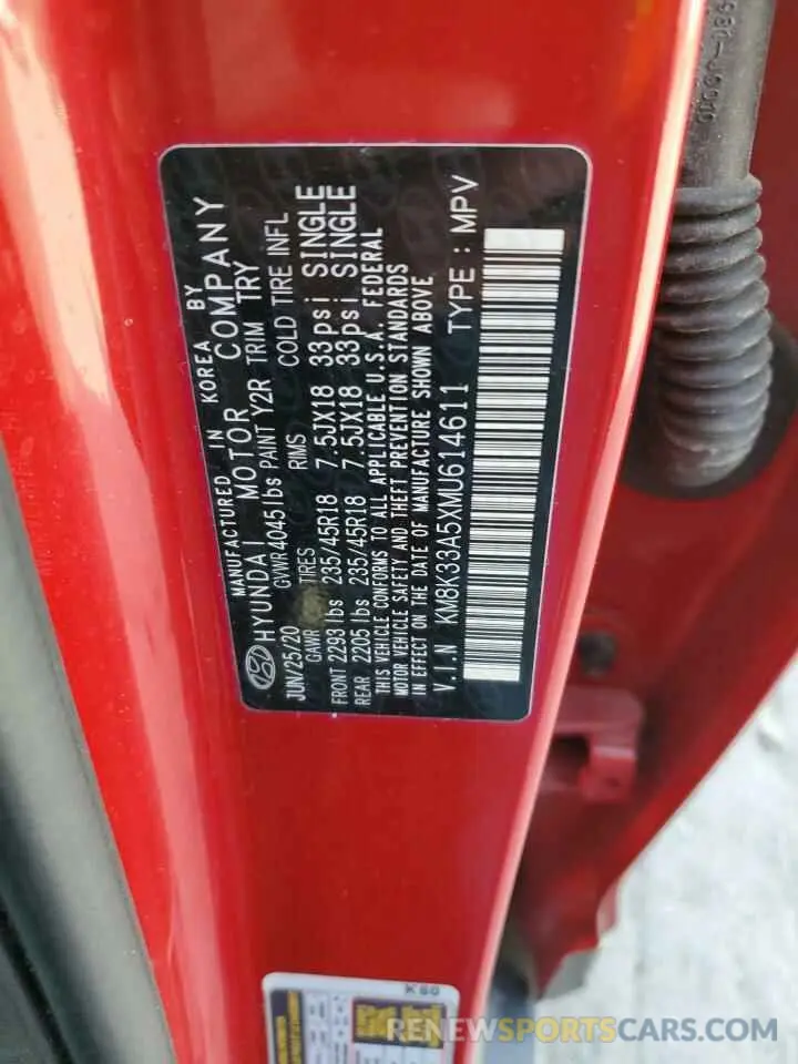 14 Photograph of a damaged car KM8K33A5XMU614611 HYUNDAI KONA 2021