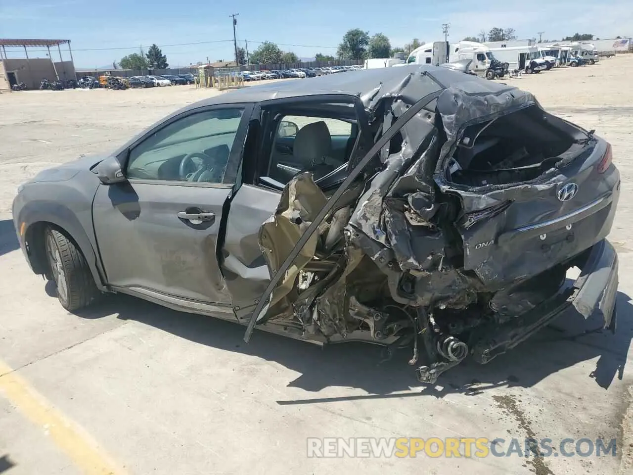 2 Photograph of a damaged car KM8K33AG1MU100356 HYUNDAI KONA 2021