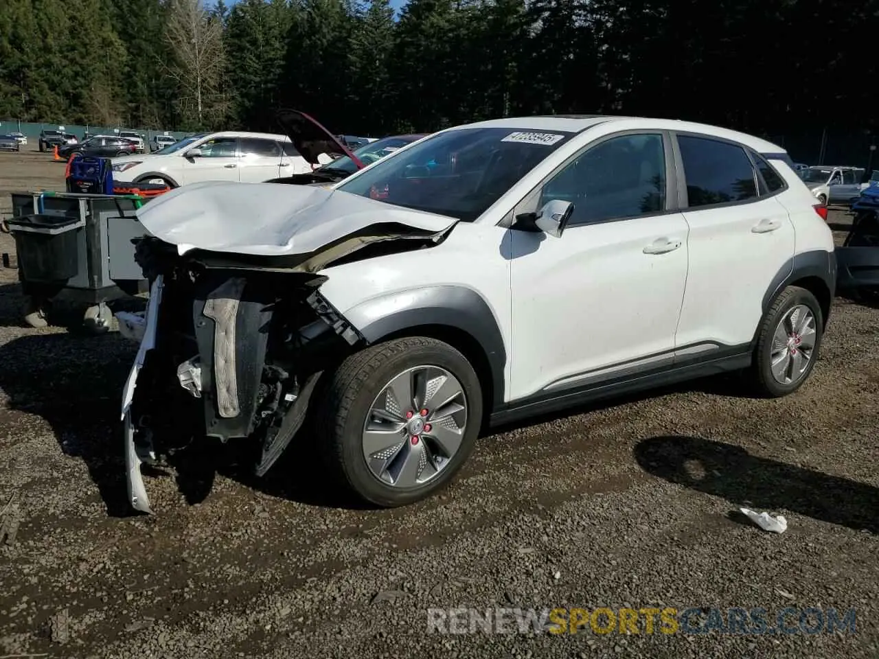 1 Photograph of a damaged car KM8K33AG1MU128500 HYUNDAI KONA 2021