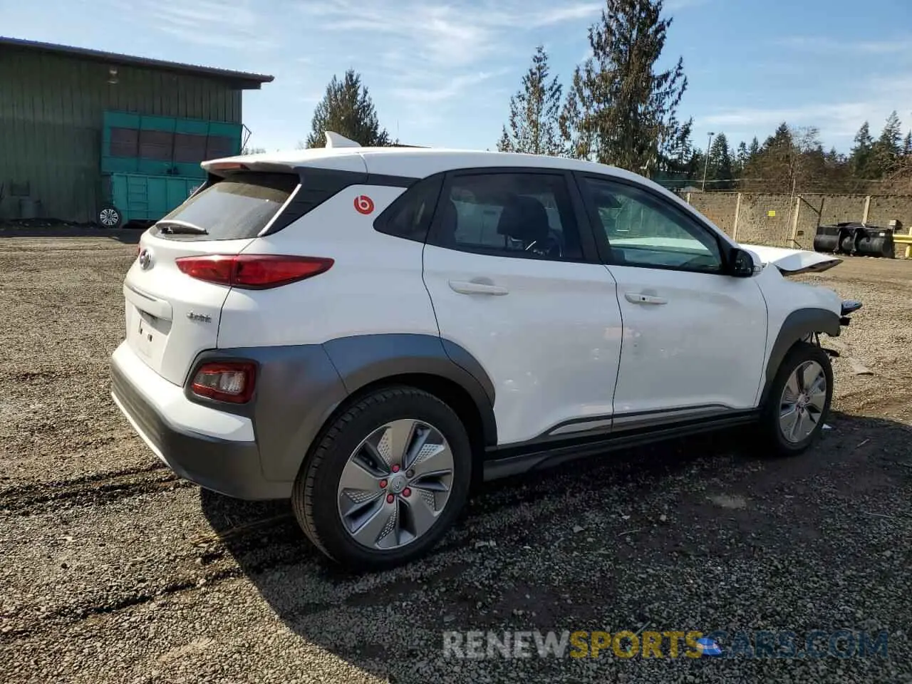 3 Photograph of a damaged car KM8K33AG1MU128500 HYUNDAI KONA 2021