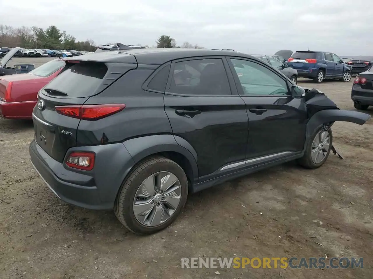 3 Photograph of a damaged car KM8K33AG5MU121176 HYUNDAI KONA 2021