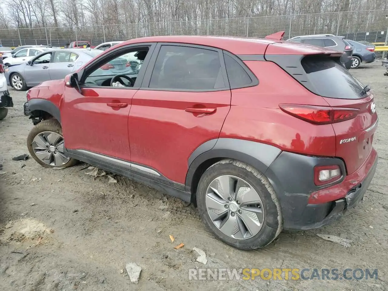 2 Photograph of a damaged car KM8K33AG7MU103164 HYUNDAI KONA 2021