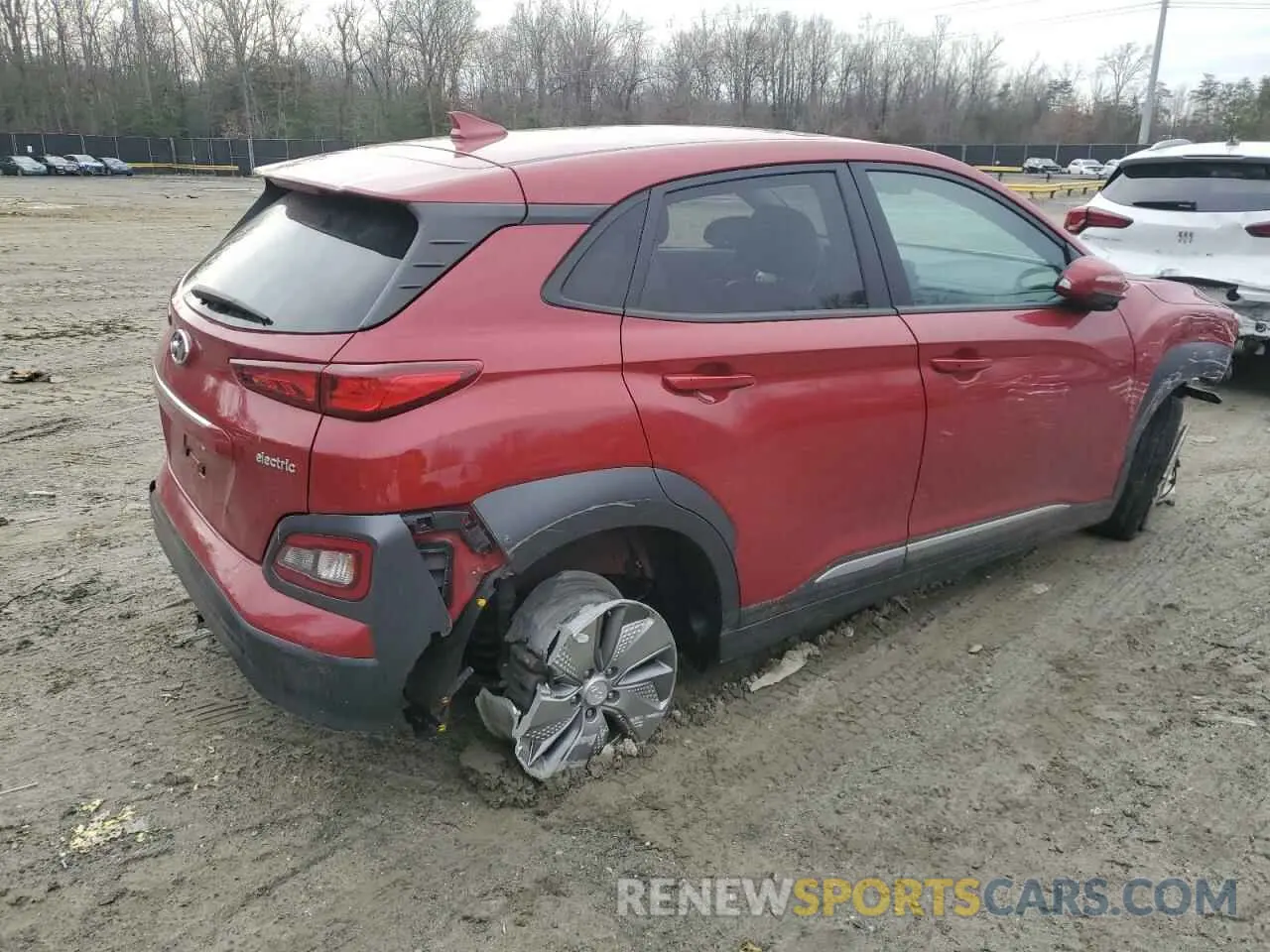 3 Photograph of a damaged car KM8K33AG7MU103164 HYUNDAI KONA 2021
