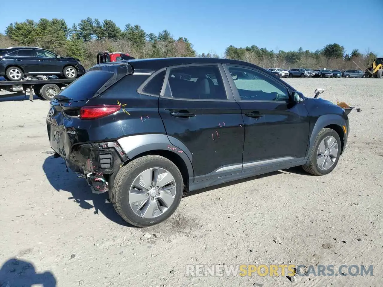 3 Photograph of a damaged car KM8K33AG7MU132583 HYUNDAI KONA 2021