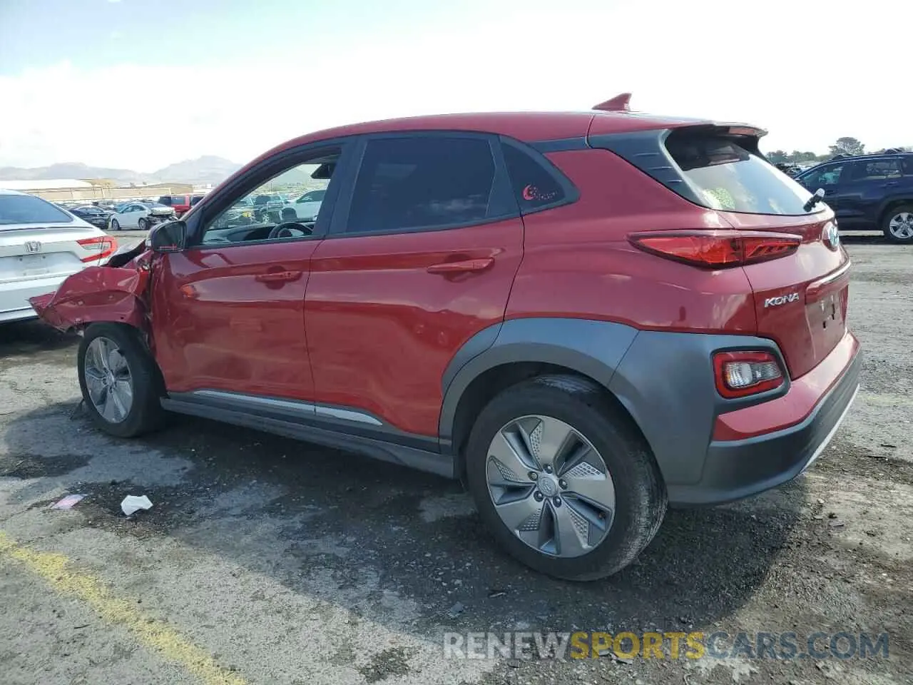 2 Photograph of a damaged car KM8K33AG9MU114019 HYUNDAI KONA 2021