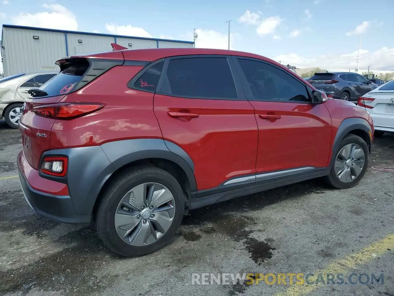 3 Photograph of a damaged car KM8K33AG9MU114019 HYUNDAI KONA 2021