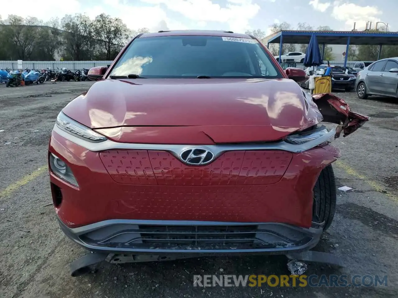 5 Photograph of a damaged car KM8K33AG9MU114019 HYUNDAI KONA 2021