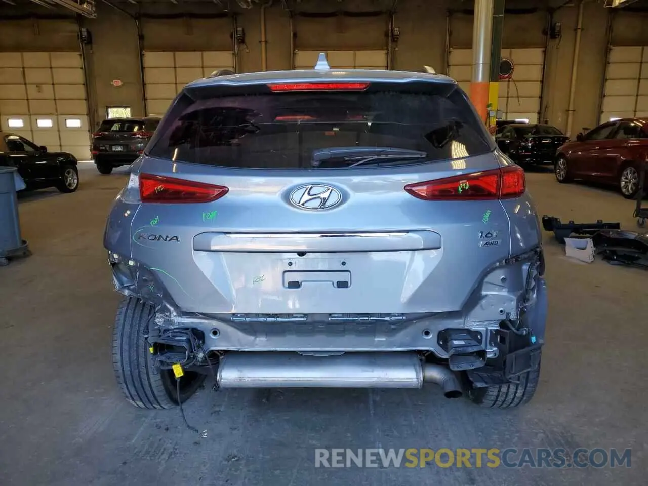 6 Photograph of a damaged car KM8K3CA50MU612642 HYUNDAI KONA 2021