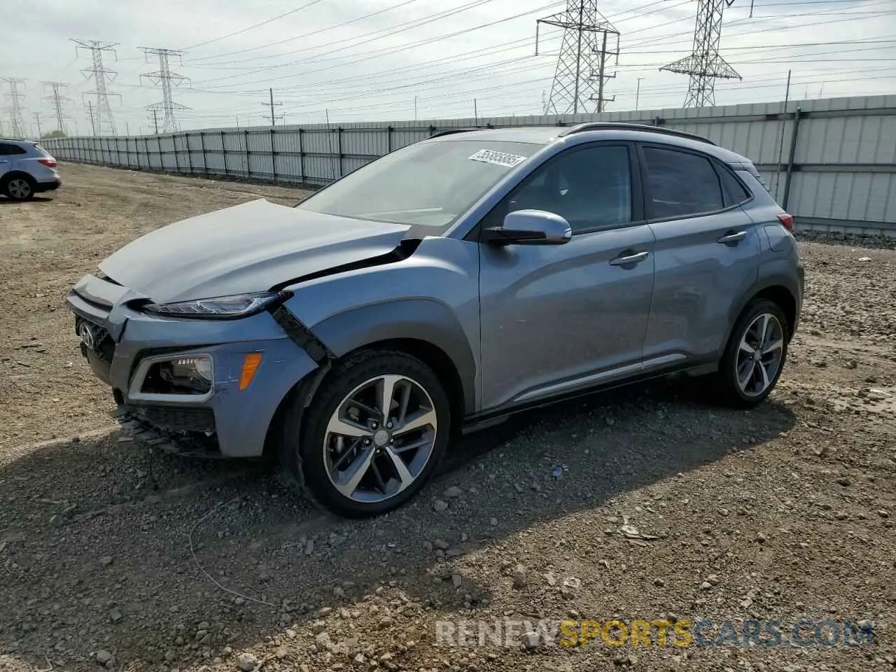 1 Photograph of a damaged car KM8K3CA50MU723174 HYUNDAI KONA 2021