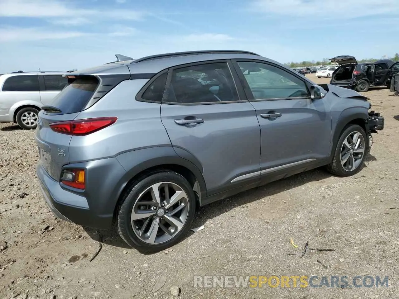 3 Photograph of a damaged car KM8K3CA50MU723174 HYUNDAI KONA 2021