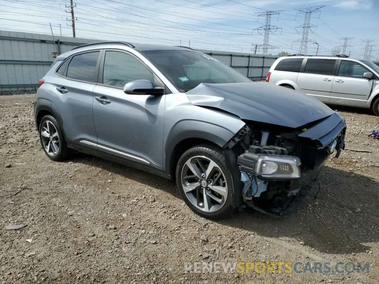 4 Photograph of a damaged car KM8K3CA50MU723174 HYUNDAI KONA 2021