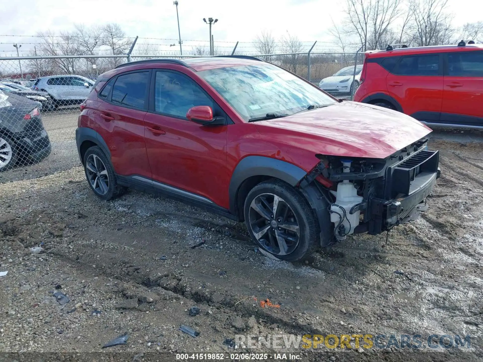 1 Photograph of a damaged car KM8K3CA51MU744986 HYUNDAI KONA 2021