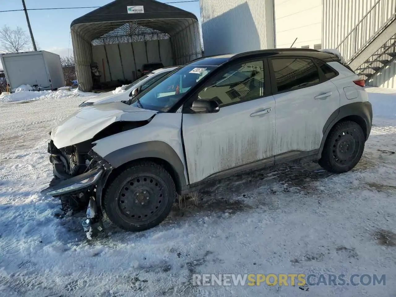 1 Photograph of a damaged car KM8K3CA55MU666423 HYUNDAI KONA 2021