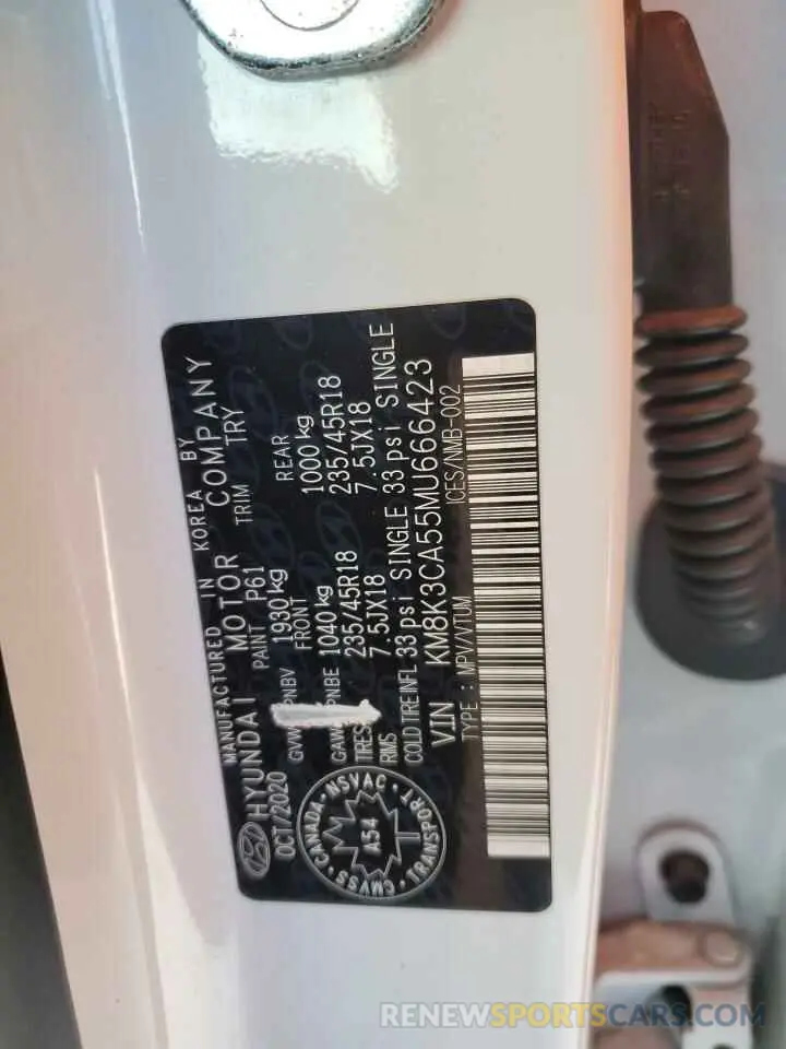12 Photograph of a damaged car KM8K3CA55MU666423 HYUNDAI KONA 2021
