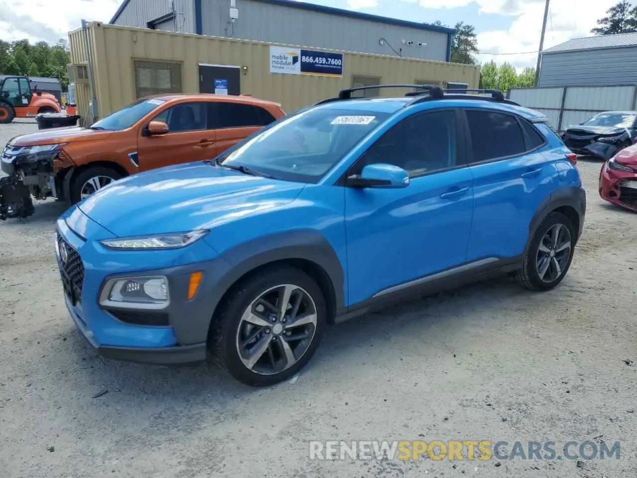 1 Photograph of a damaged car KM8K53A51MU638712 HYUNDAI KONA 2021