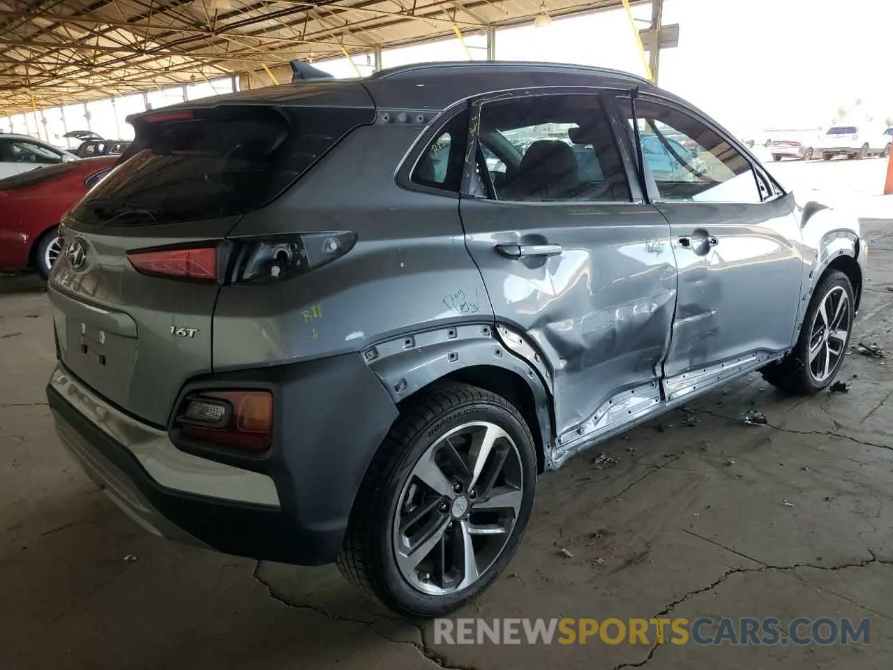 3 Photograph of a damaged car KM8K53A55MU617622 HYUNDAI KONA 2021