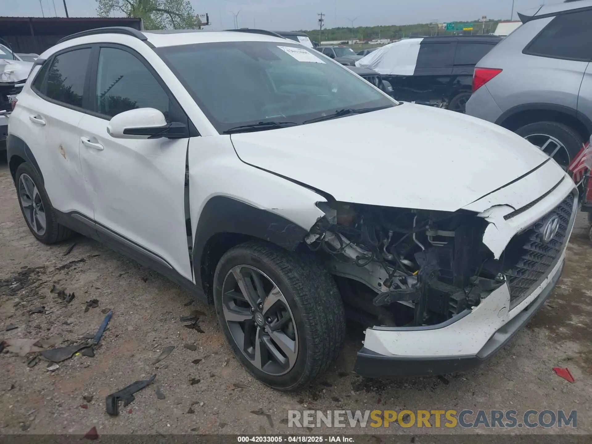1 Photograph of a damaged car KM8K53A57MU715874 HYUNDAI KONA 2021