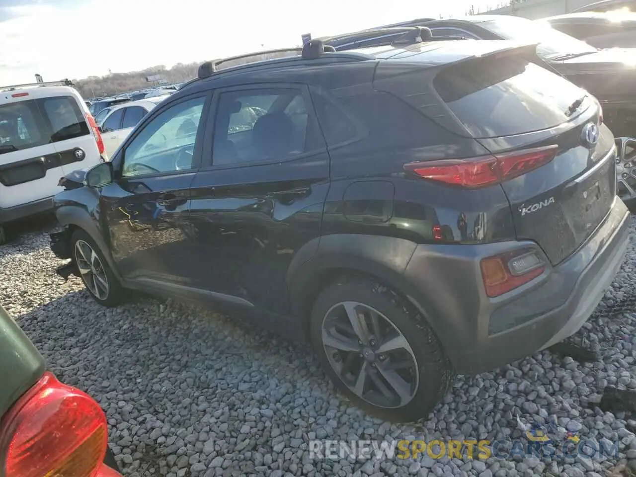 2 Photograph of a damaged car KM8K53A58MU651375 HYUNDAI KONA 2021