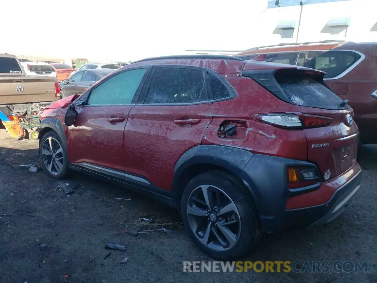 2 Photograph of a damaged car KM8K53A59MU712104 HYUNDAI KONA 2021