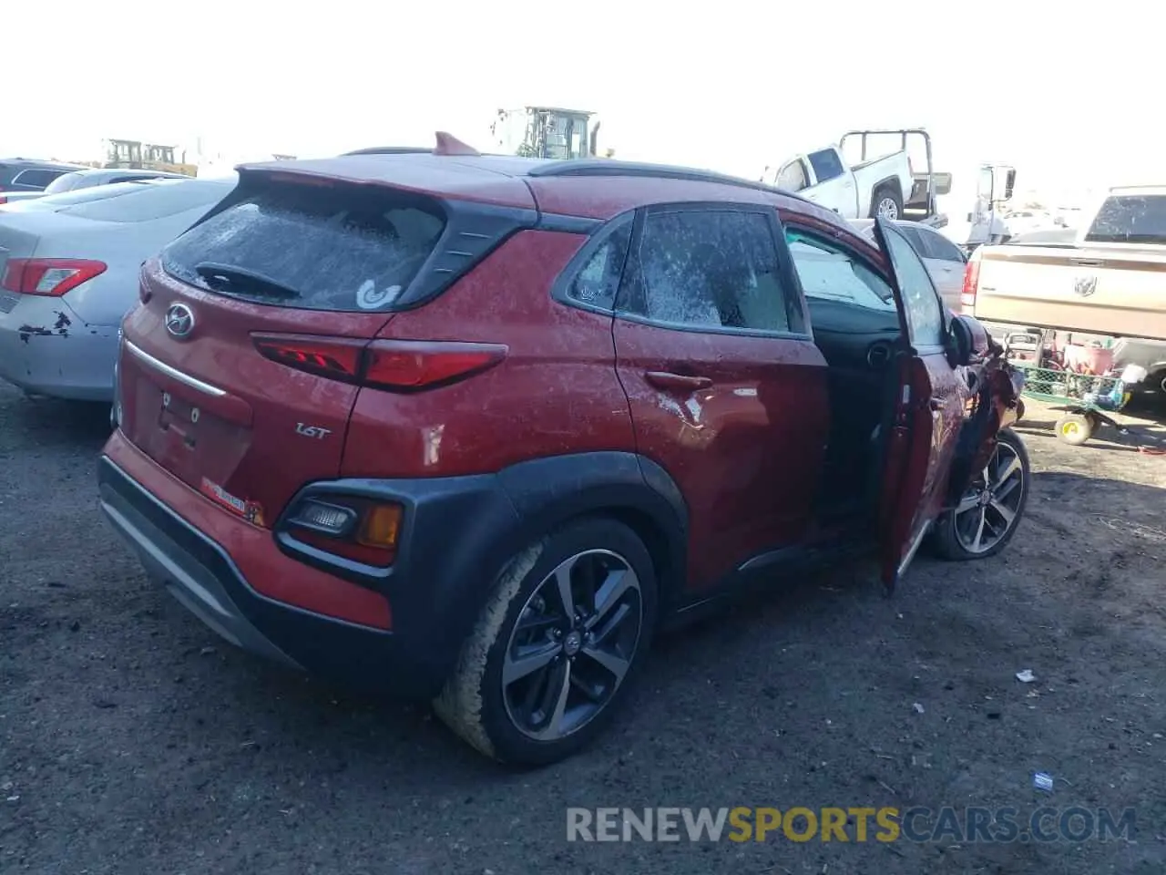 3 Photograph of a damaged car KM8K53A59MU712104 HYUNDAI KONA 2021