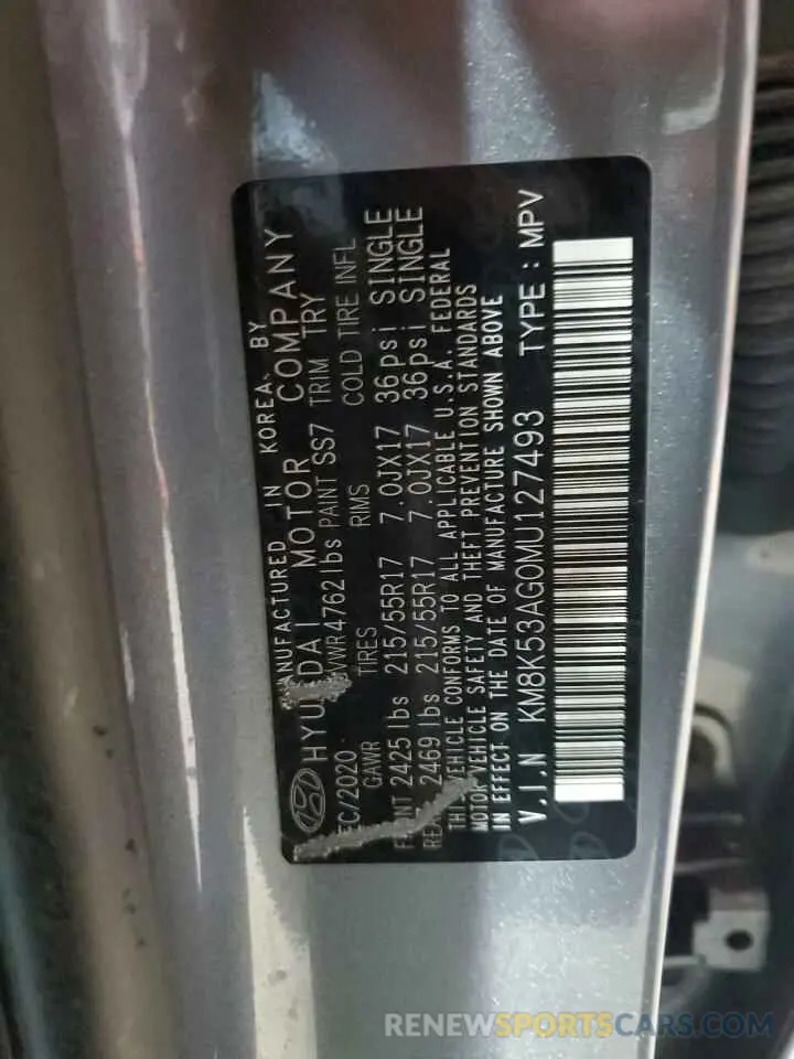 12 Photograph of a damaged car KM8K53AG0MU127493 HYUNDAI KONA 2021
