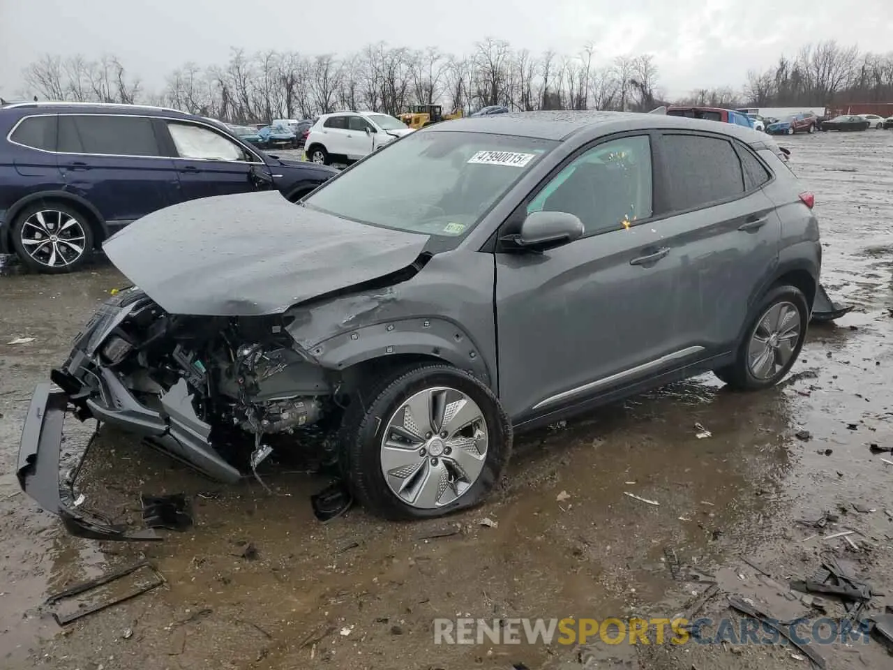 1 Photograph of a damaged car KM8K53AG1MU104451 HYUNDAI KONA 2021