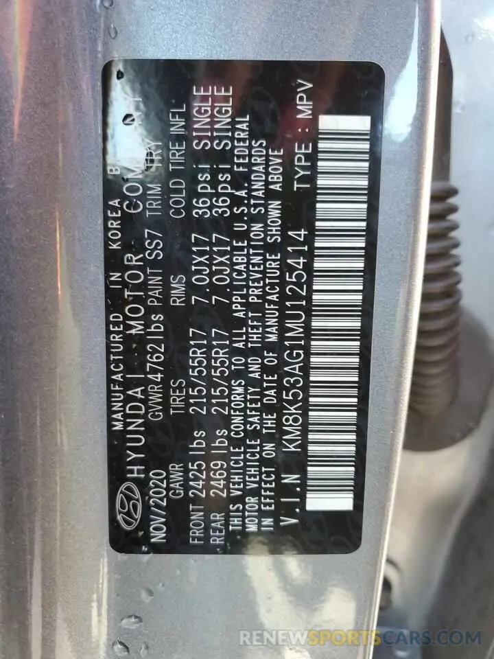 13 Photograph of a damaged car KM8K53AG1MU125414 HYUNDAI KONA 2021