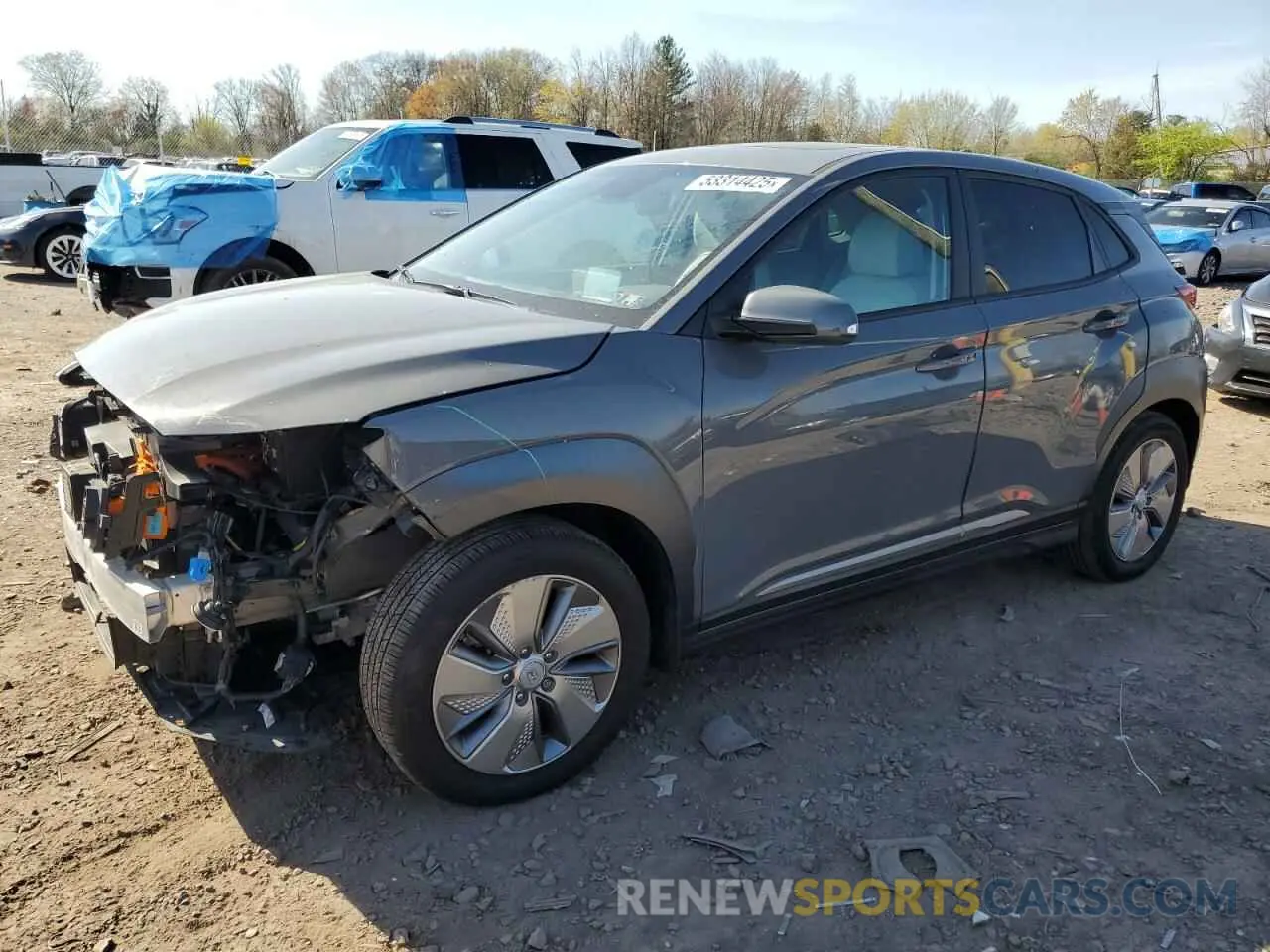 1 Photograph of a damaged car KM8K53AG4MU123270 HYUNDAI KONA 2021