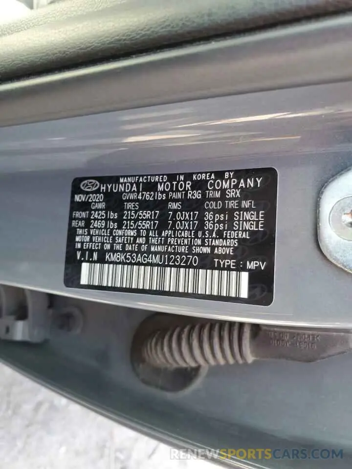 14 Photograph of a damaged car KM8K53AG4MU123270 HYUNDAI KONA 2021