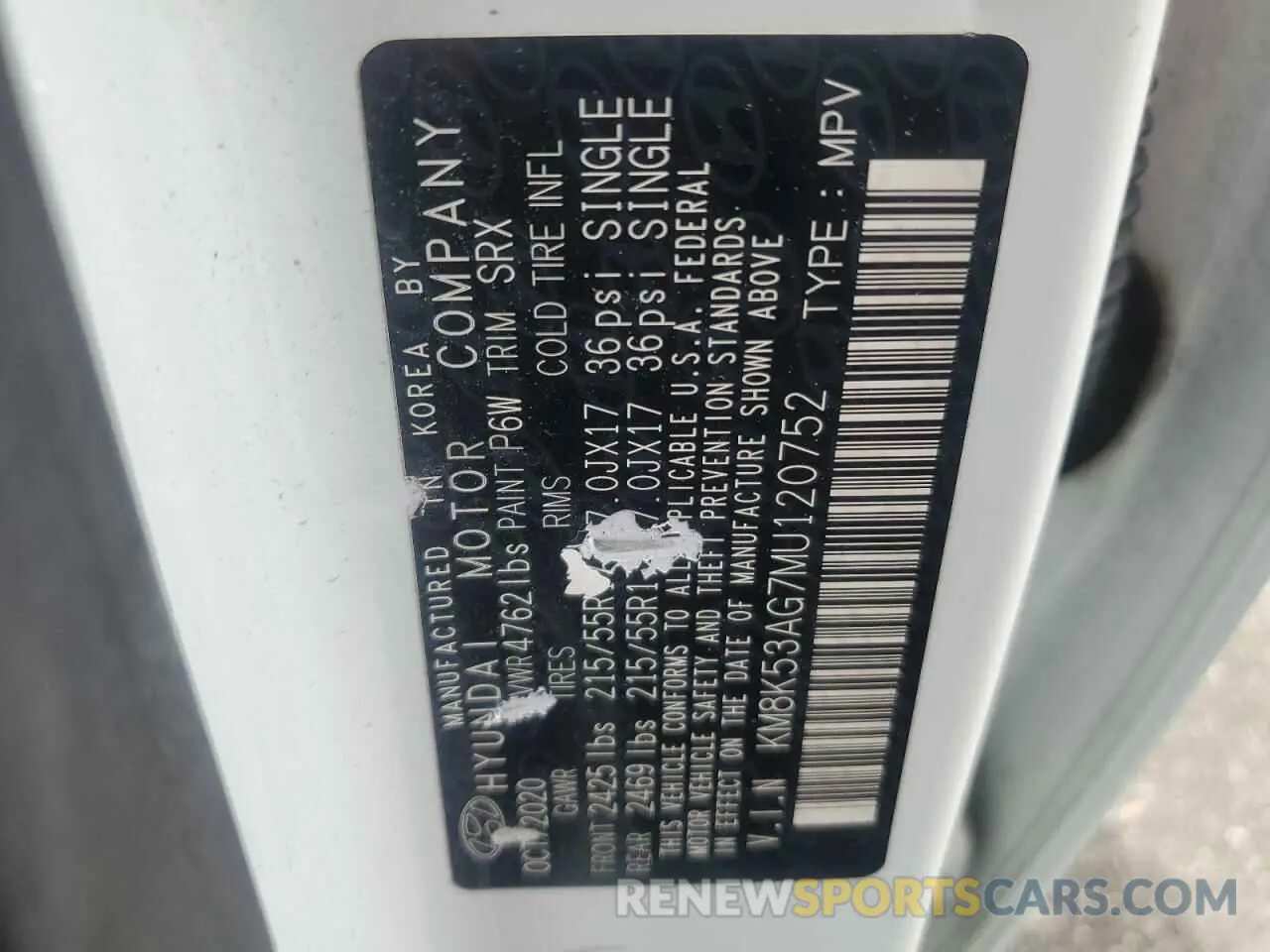 13 Photograph of a damaged car KM8K53AG7MU120752 HYUNDAI KONA 2021