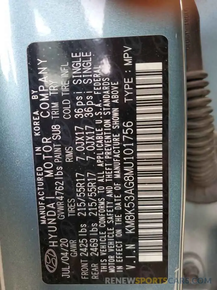 14 Photograph of a damaged car KM8K53AG8MU101756 HYUNDAI KONA 2021