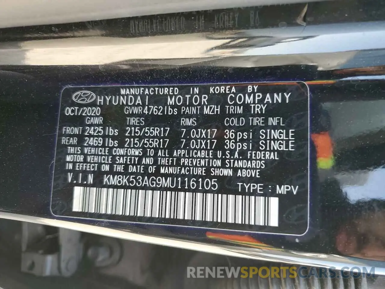 14 Photograph of a damaged car KM8K53AG9MU116105 HYUNDAI KONA 2021