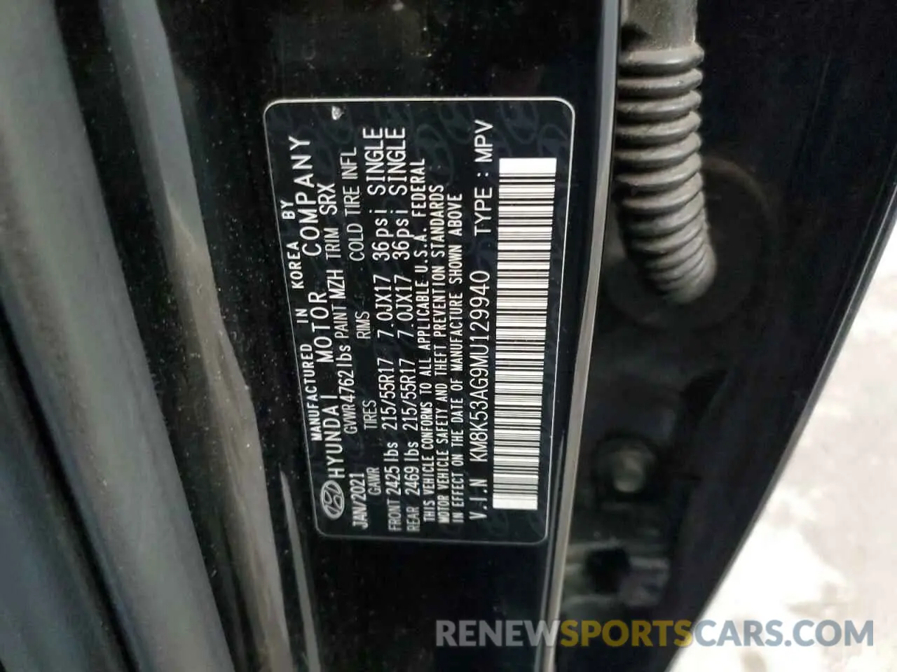 13 Photograph of a damaged car KM8K53AG9MU129940 HYUNDAI KONA 2021
