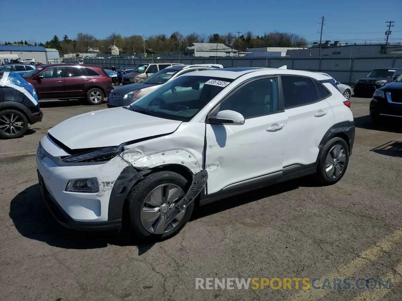 1 Photograph of a damaged car KM8K53AG9MU131543 HYUNDAI KONA 2021