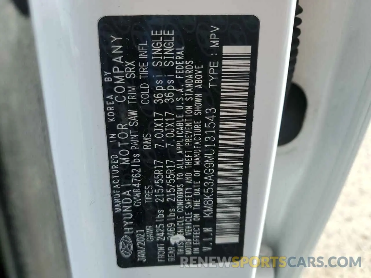 15 Photograph of a damaged car KM8K53AG9MU131543 HYUNDAI KONA 2021