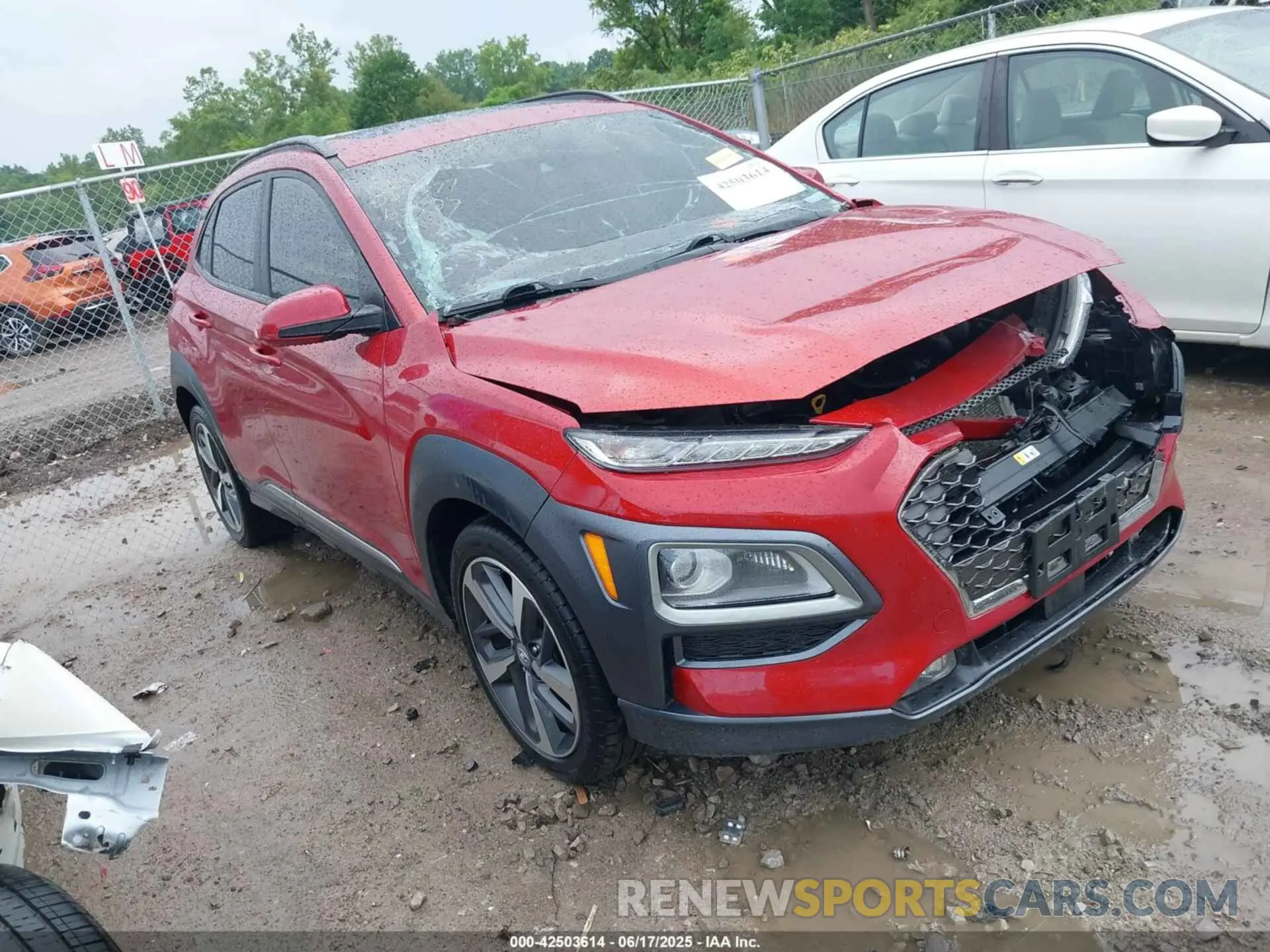 1 Photograph of a damaged car KM8K5CA50MU738347 HYUNDAI KONA 2021