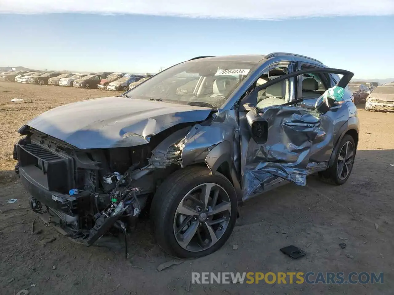 1 Photograph of a damaged car KM8K5CA51MU646616 HYUNDAI KONA 2021