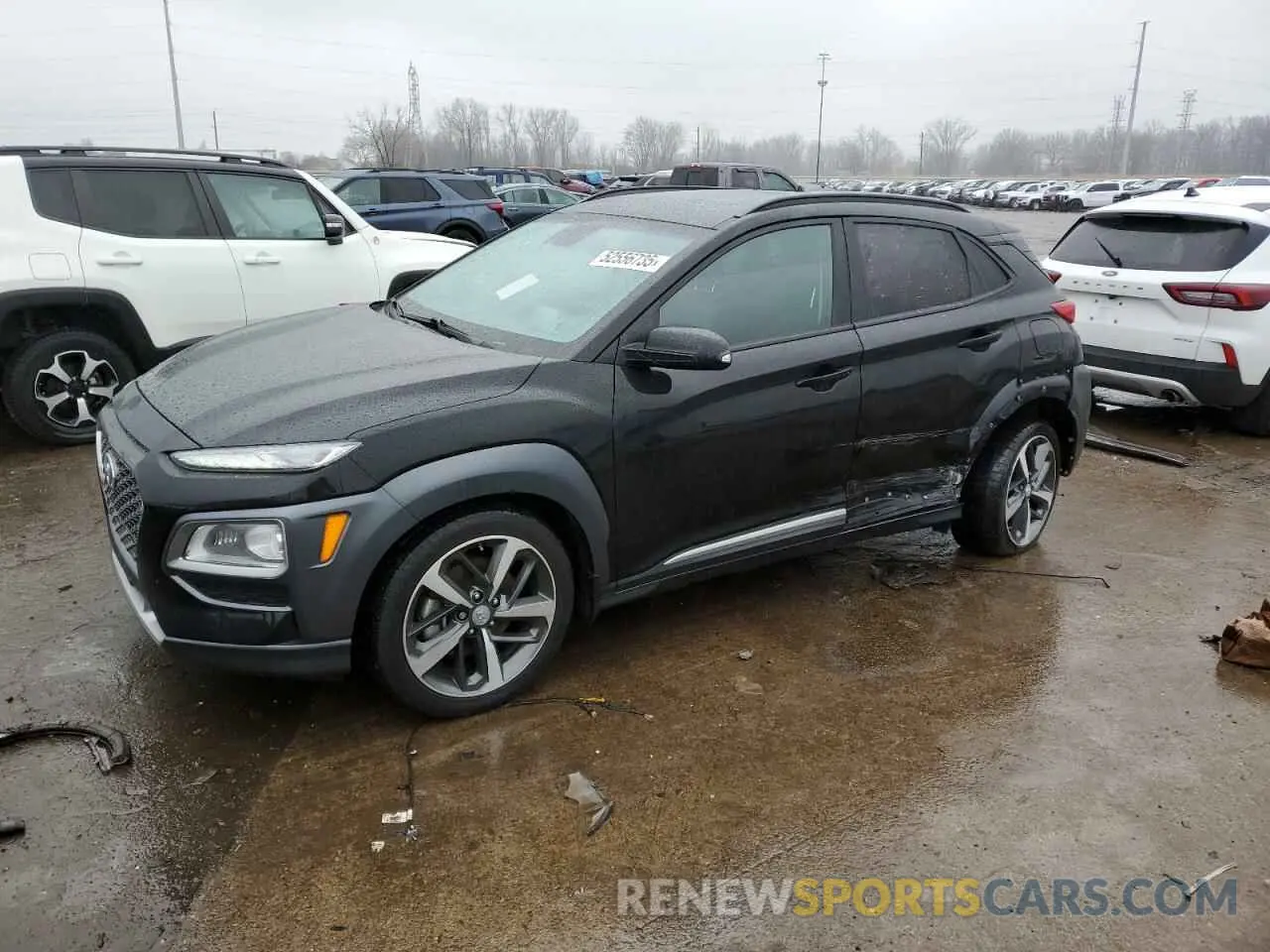 1 Photograph of a damaged car KM8K5CA51MU677929 HYUNDAI KONA 2021