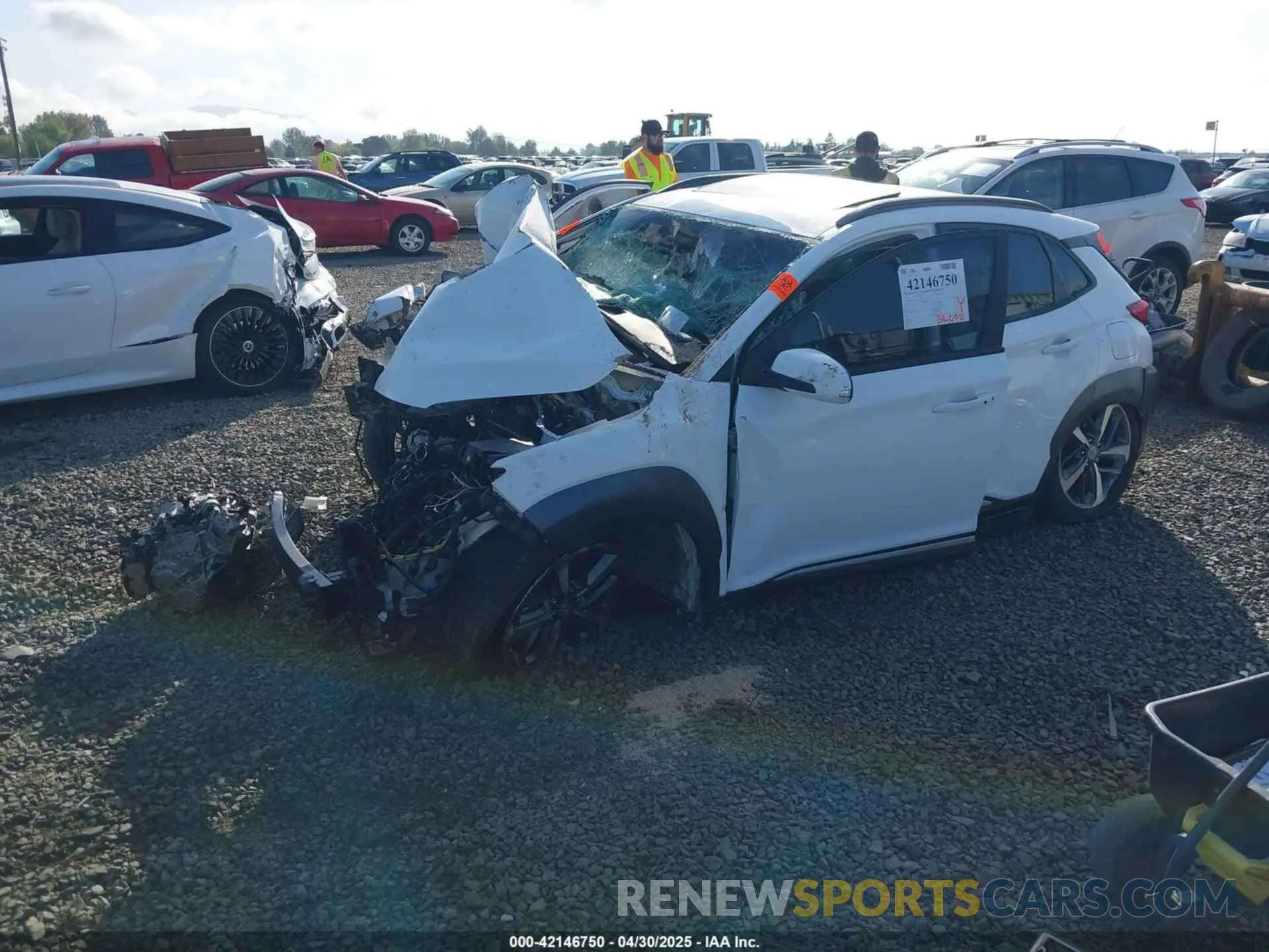 2 Photograph of a damaged car KM8K5CA54MU748475 HYUNDAI KONA 2021