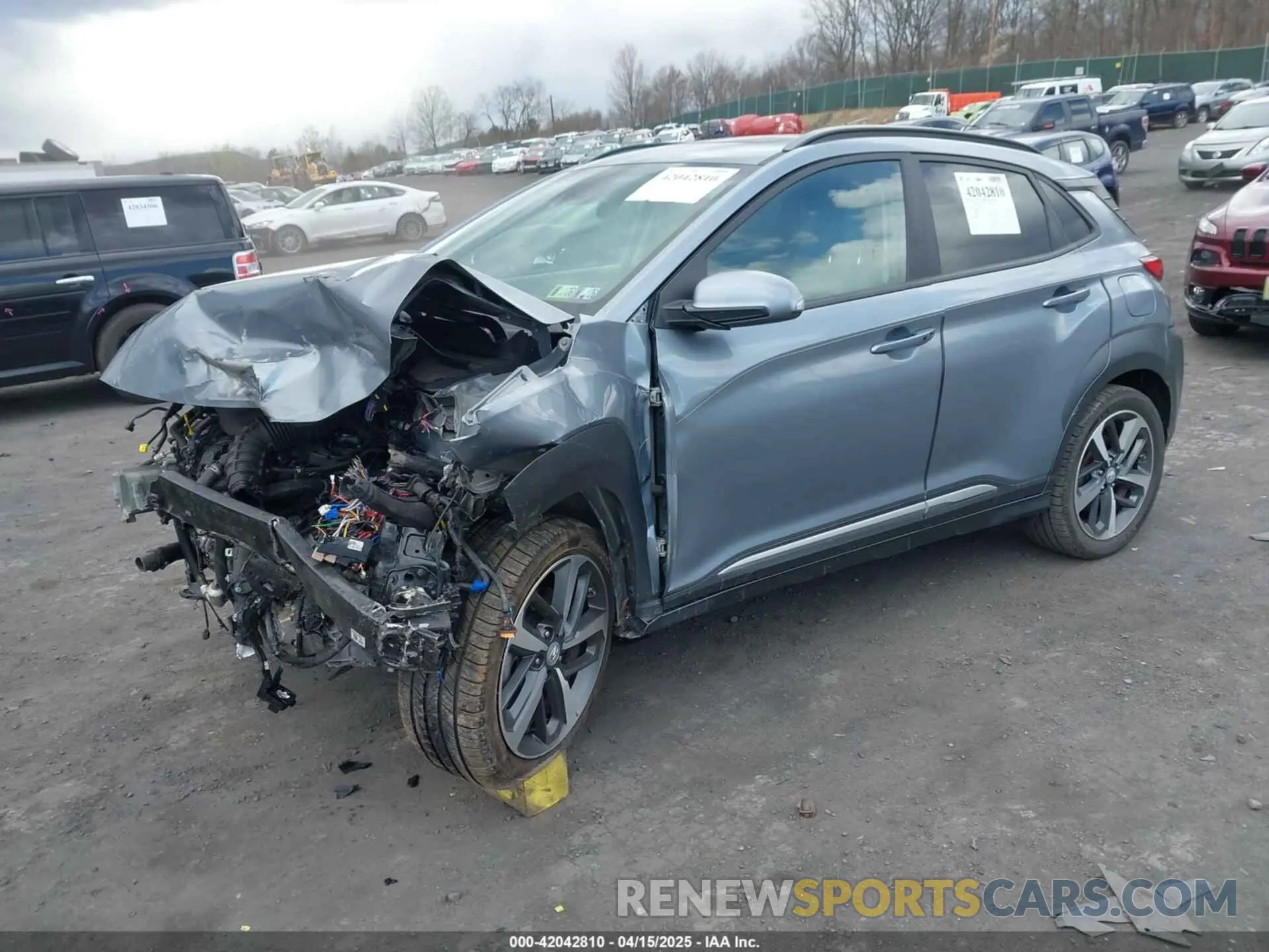 2 Photograph of a damaged car KM8K5CA56MU686772 HYUNDAI KONA 2021
