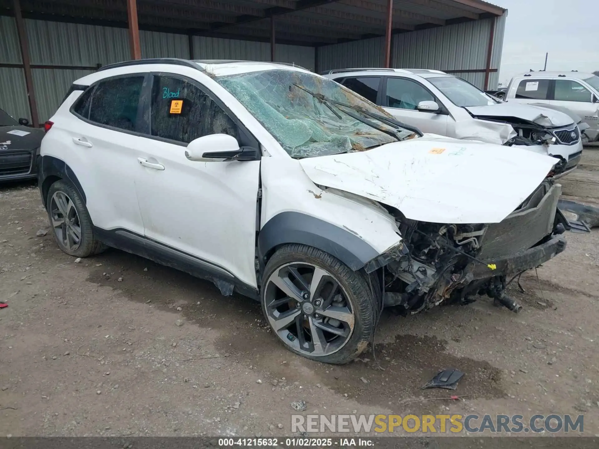 1 Photograph of a damaged car KM8K5CA58MU721649 HYUNDAI KONA 2021